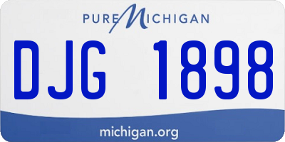 MI license plate DJG1898