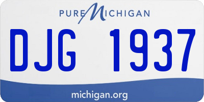MI license plate DJG1937
