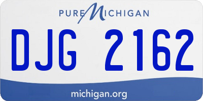 MI license plate DJG2162