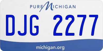 MI license plate DJG2277