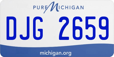 MI license plate DJG2659