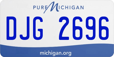 MI license plate DJG2696
