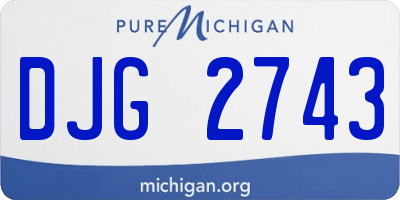 MI license plate DJG2743