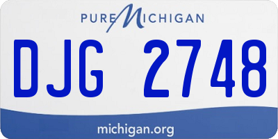 MI license plate DJG2748
