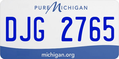 MI license plate DJG2765