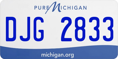MI license plate DJG2833