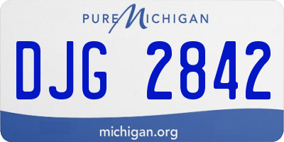 MI license plate DJG2842