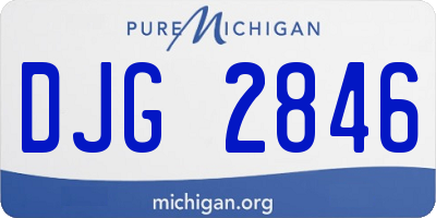 MI license plate DJG2846