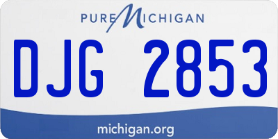 MI license plate DJG2853