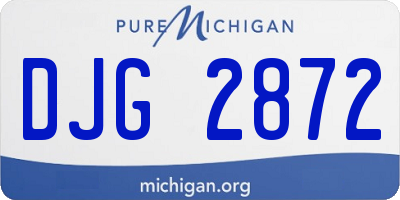 MI license plate DJG2872