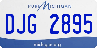 MI license plate DJG2895