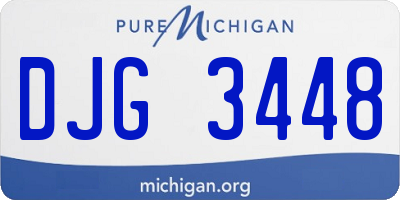 MI license plate DJG3448