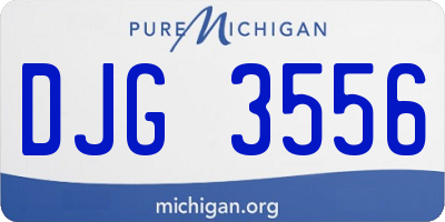 MI license plate DJG3556