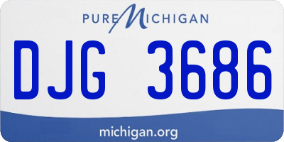 MI license plate DJG3686