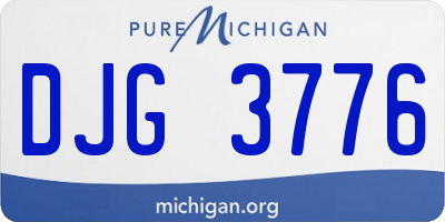 MI license plate DJG3776