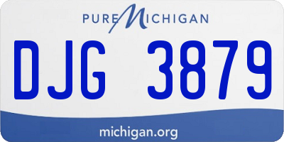 MI license plate DJG3879