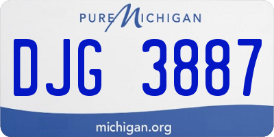 MI license plate DJG3887