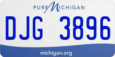 MI license plate DJG3896