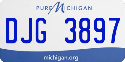 MI license plate DJG3897