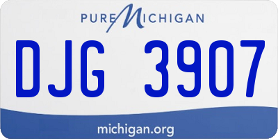 MI license plate DJG3907