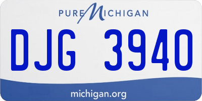 MI license plate DJG3940
