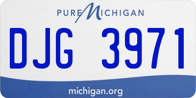 MI license plate DJG3971