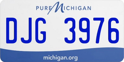 MI license plate DJG3976
