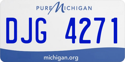 MI license plate DJG4271
