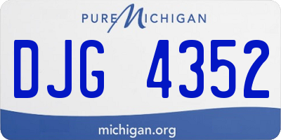MI license plate DJG4352