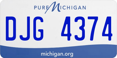 MI license plate DJG4374