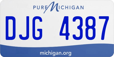 MI license plate DJG4387
