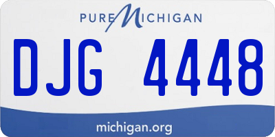 MI license plate DJG4448