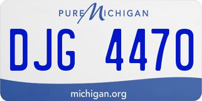 MI license plate DJG4470