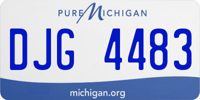 MI license plate DJG4483