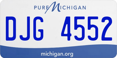 MI license plate DJG4552