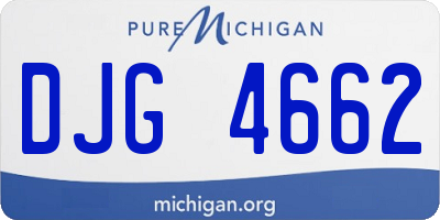MI license plate DJG4662