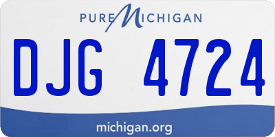 MI license plate DJG4724