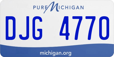 MI license plate DJG4770