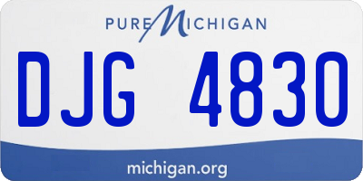 MI license plate DJG4830