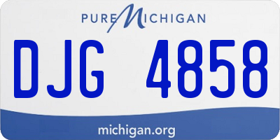 MI license plate DJG4858