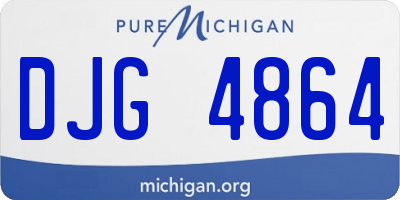 MI license plate DJG4864