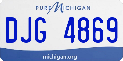 MI license plate DJG4869