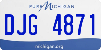 MI license plate DJG4871