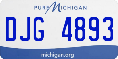 MI license plate DJG4893