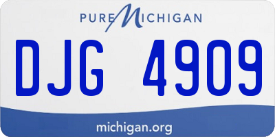 MI license plate DJG4909