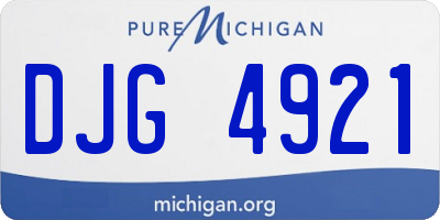MI license plate DJG4921