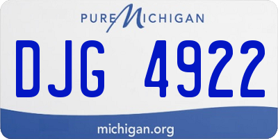 MI license plate DJG4922