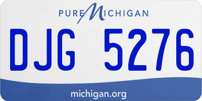 MI license plate DJG5276