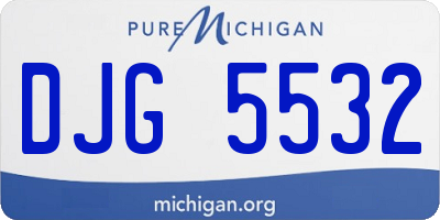 MI license plate DJG5532