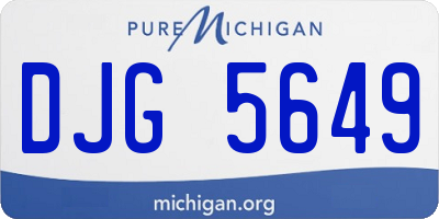 MI license plate DJG5649